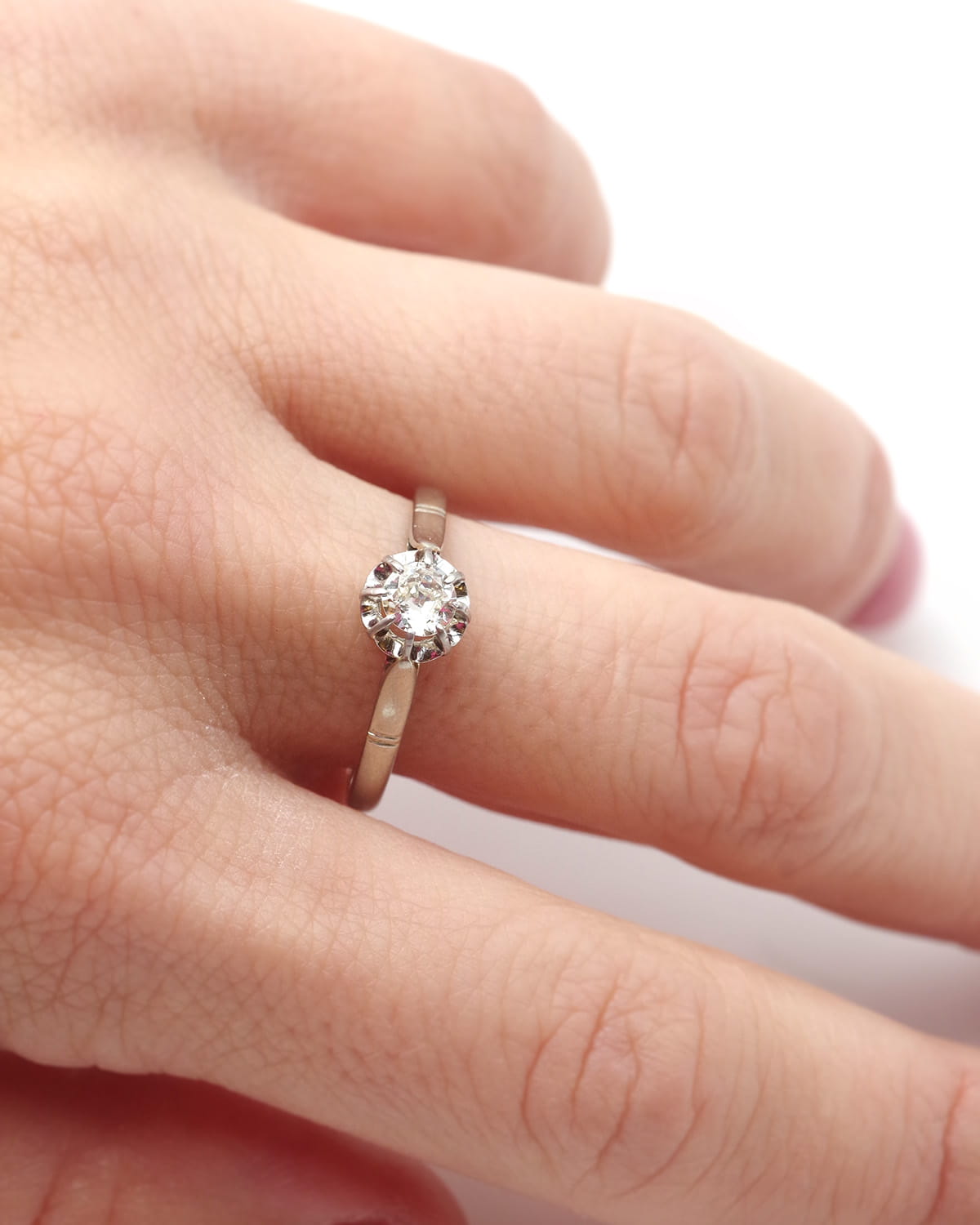 Art Deco platinum solitaire ring
