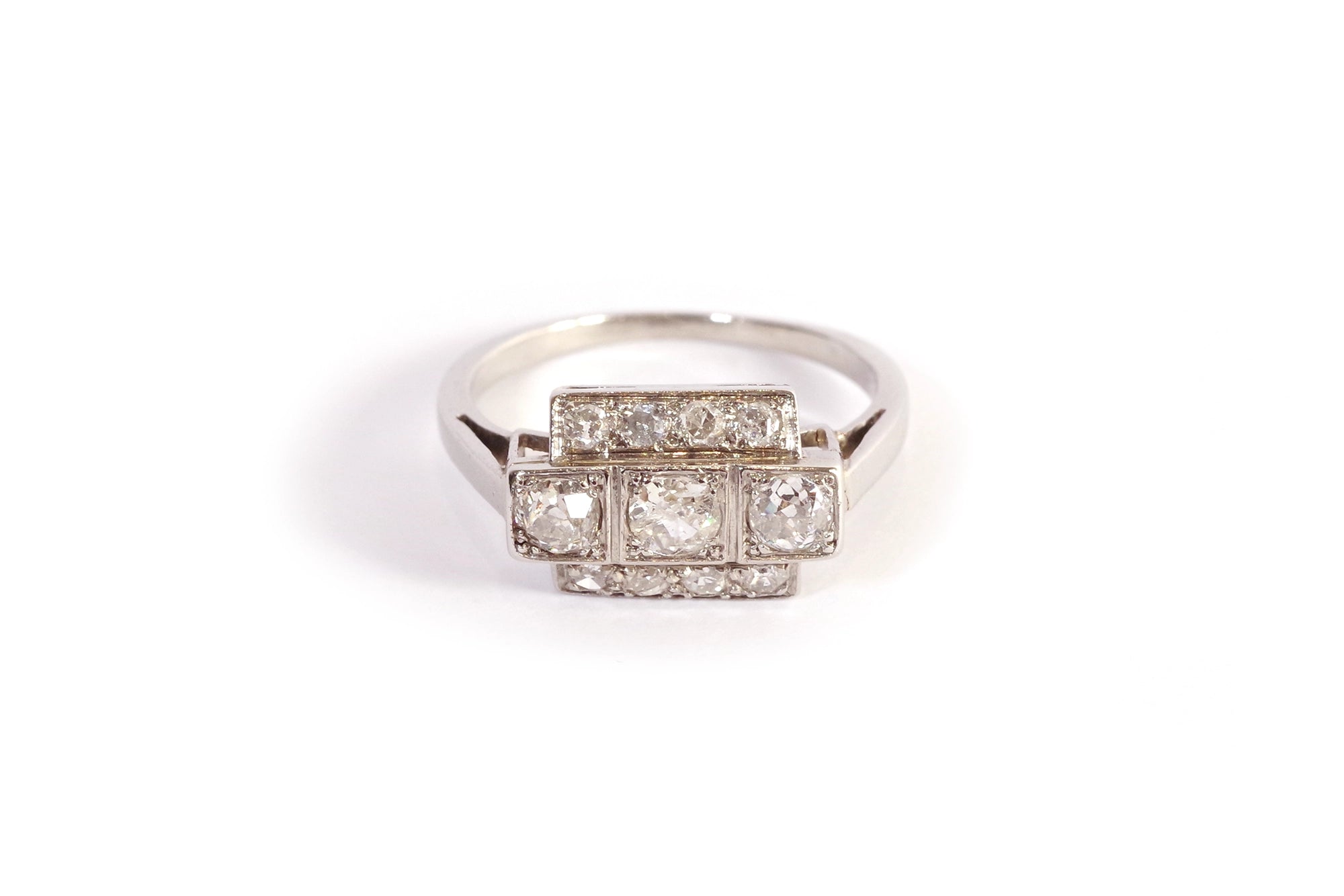 Platinum art deco ring