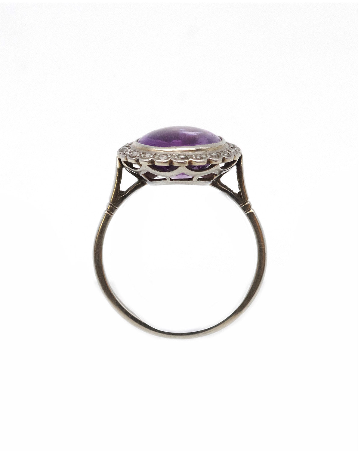 Edwardian amethyst diamond ring