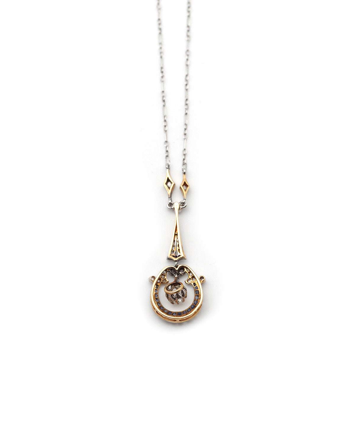 Collier Belle Epoque diamant en platine