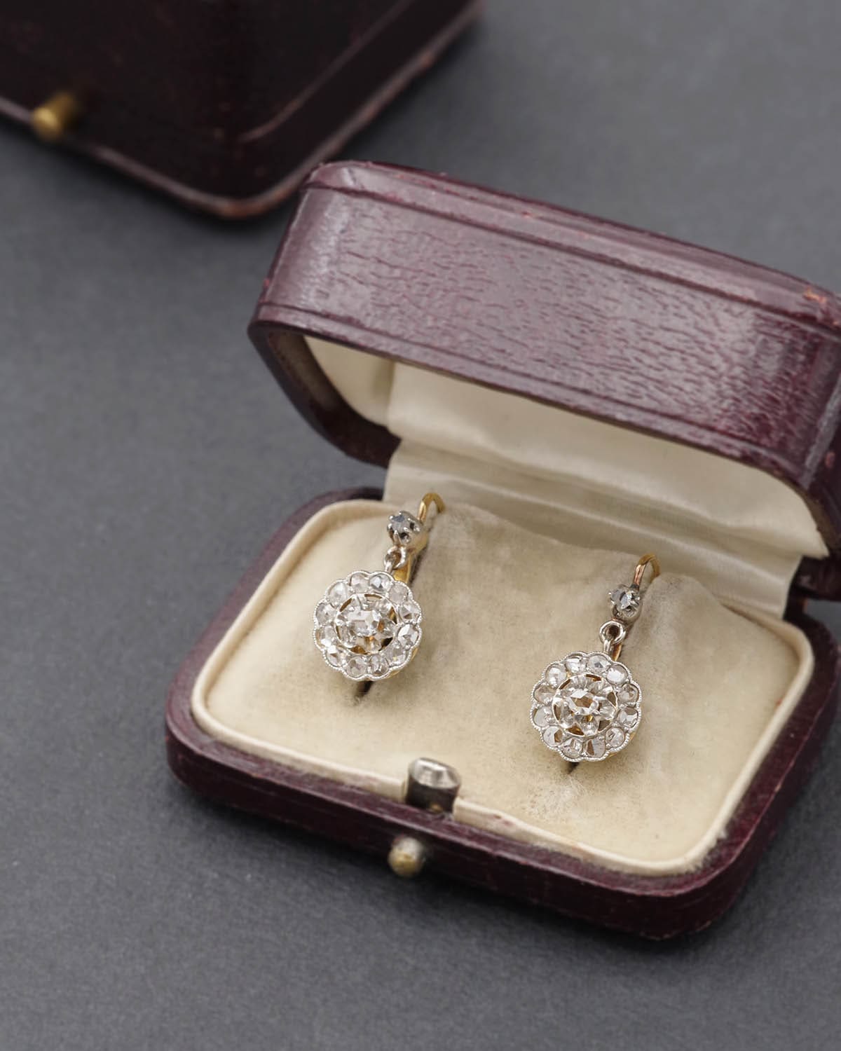 Dormeuses fleur diamants 0.32 ct