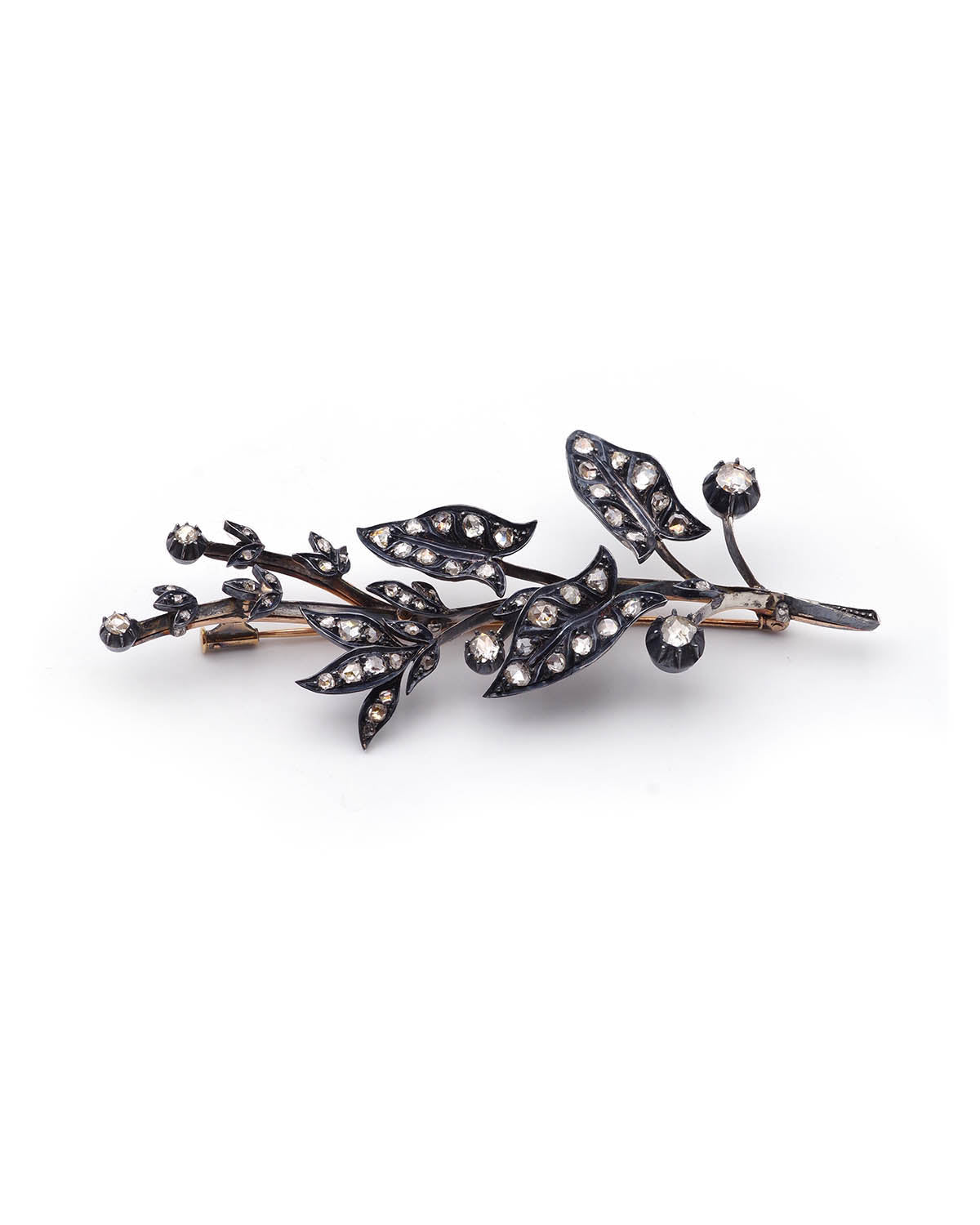 Broche branche diamant Napoléon III