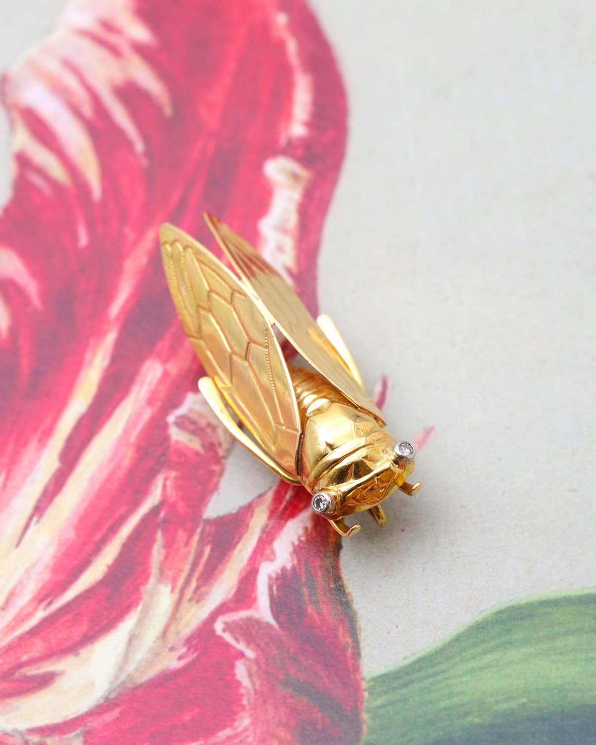 Broche pendentif cigale