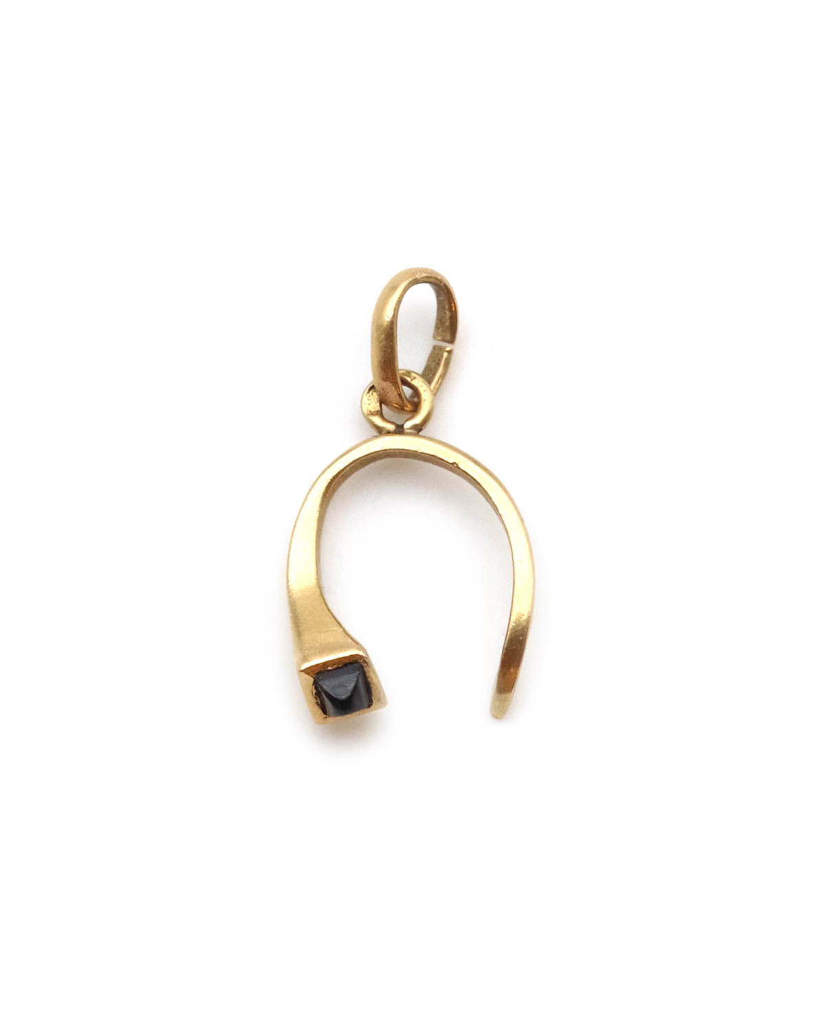 Pendentif clou saphir en or