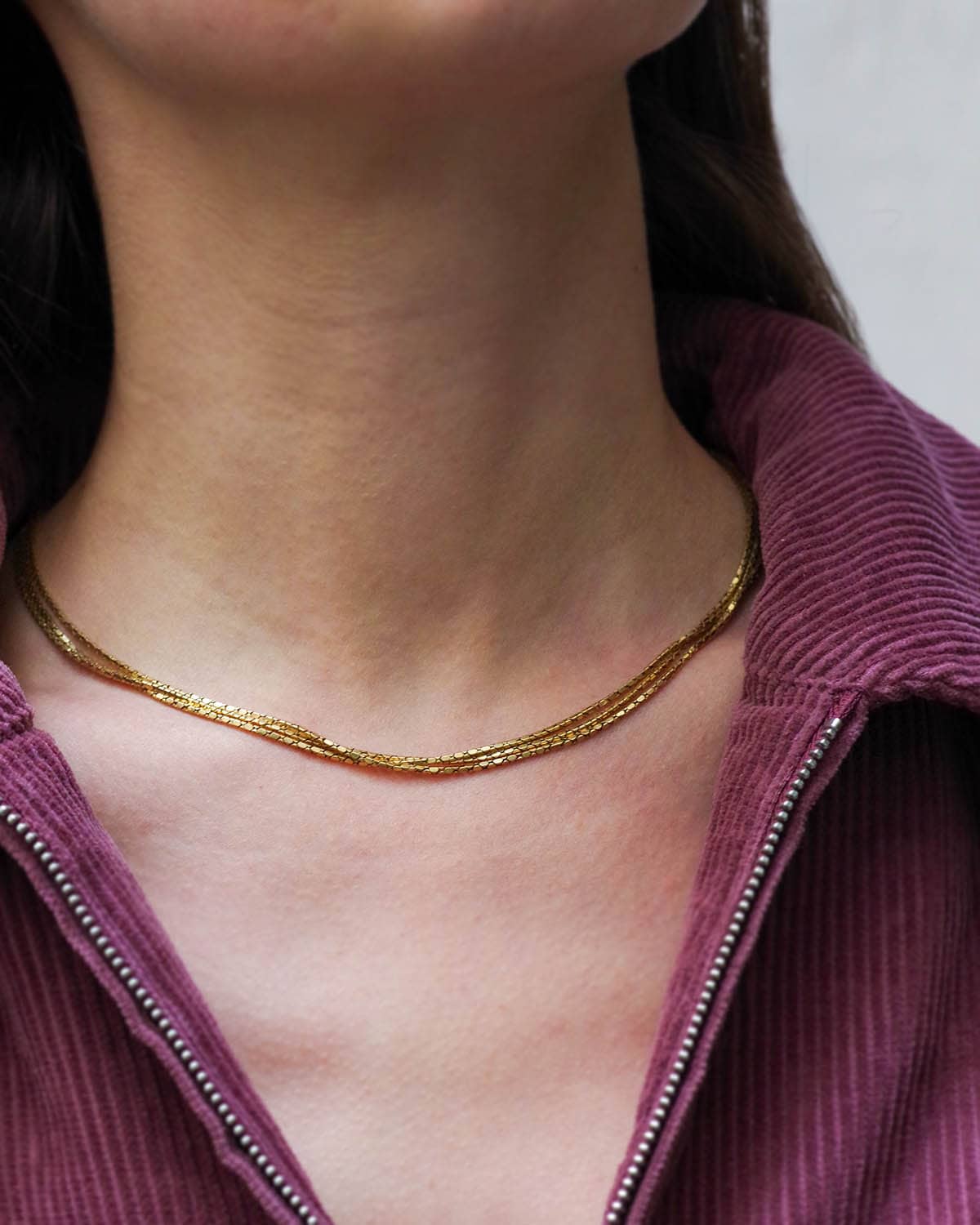 Vintage three rows necklace