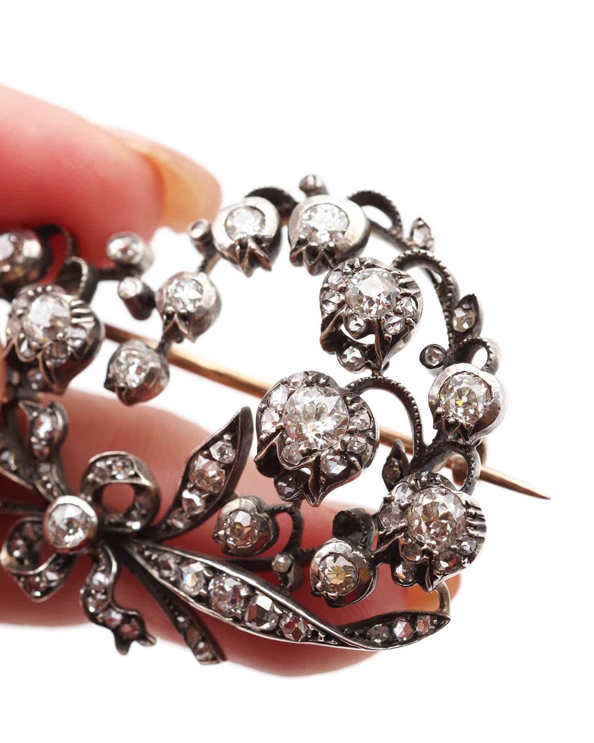Broche napoléon III diamant muguet