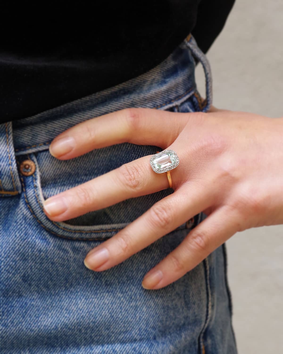 wedding aquamarine ring