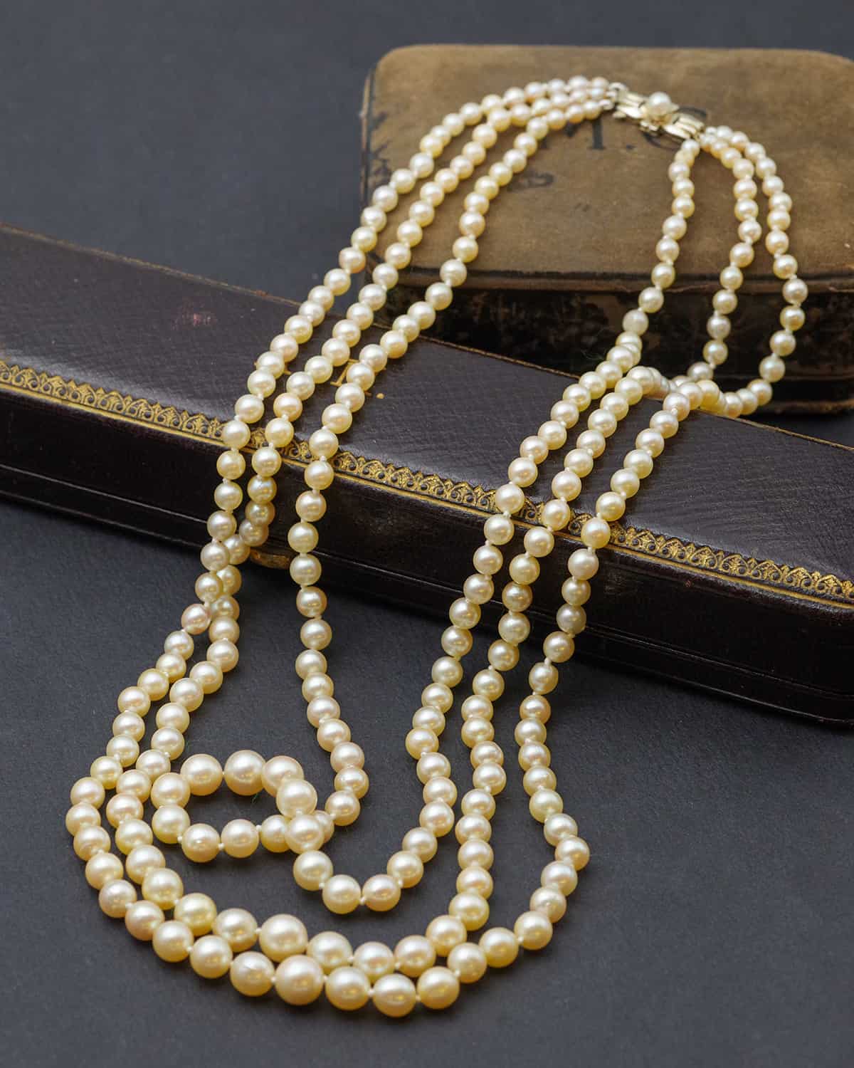 Collier perles de culture fermoir en or