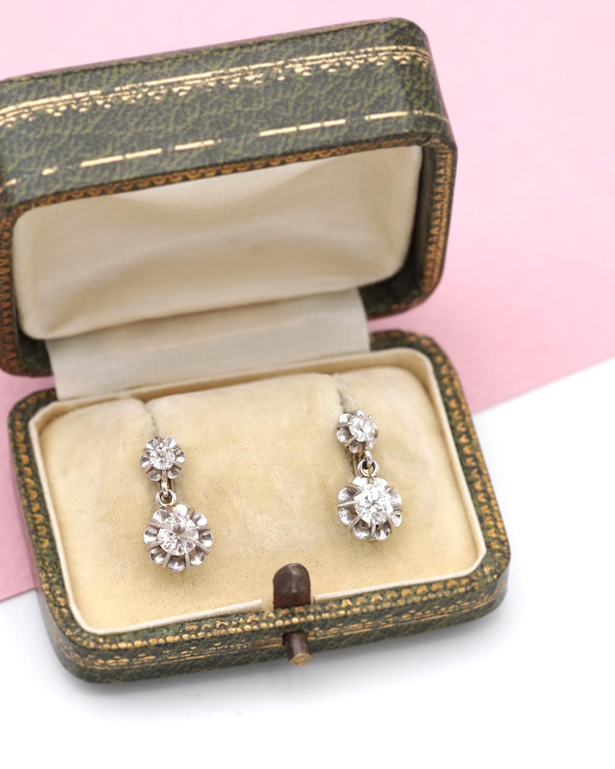 Edwardian diamond earrings