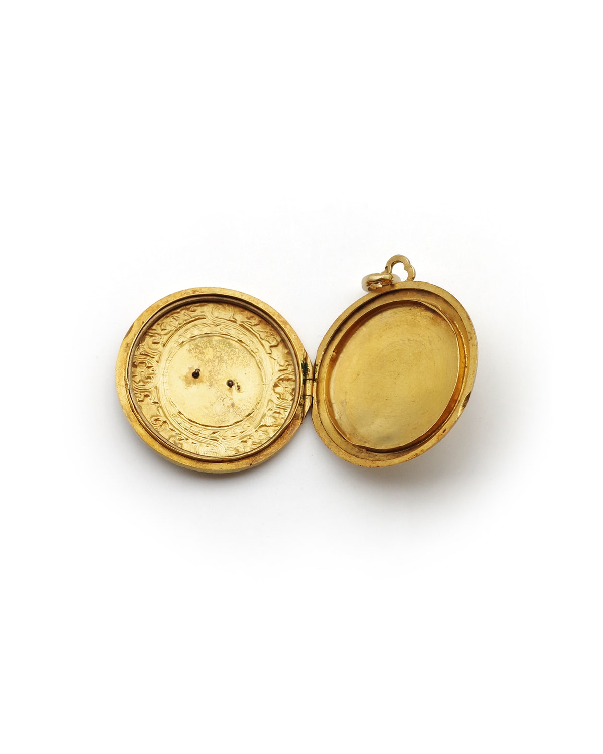 Antique locket enamel pendant