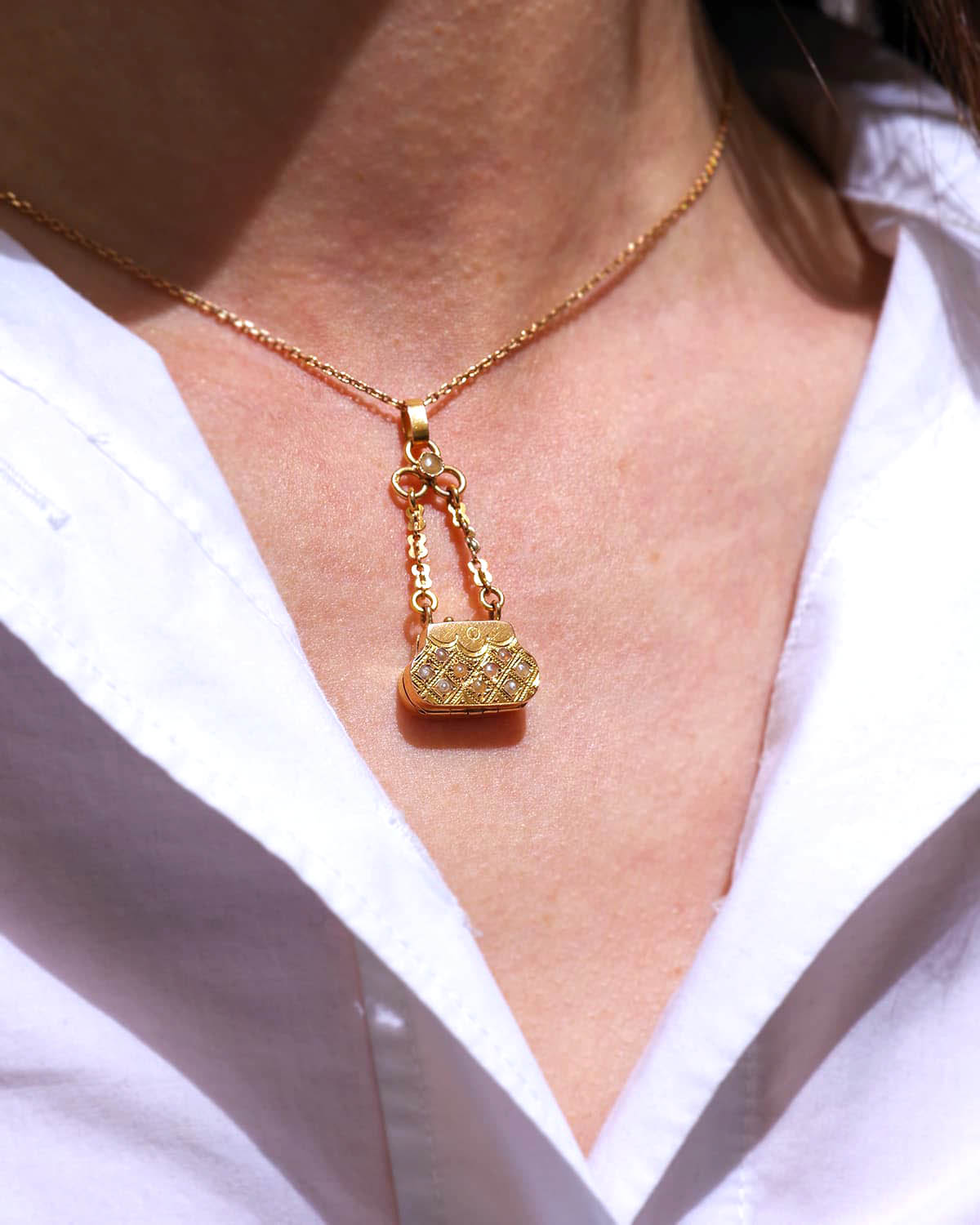 bag photo locket pendant