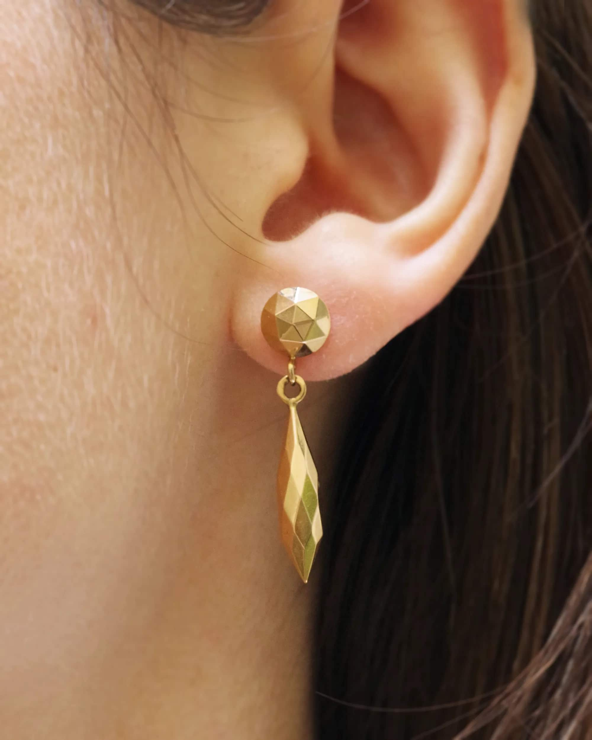 gold dangle earrings