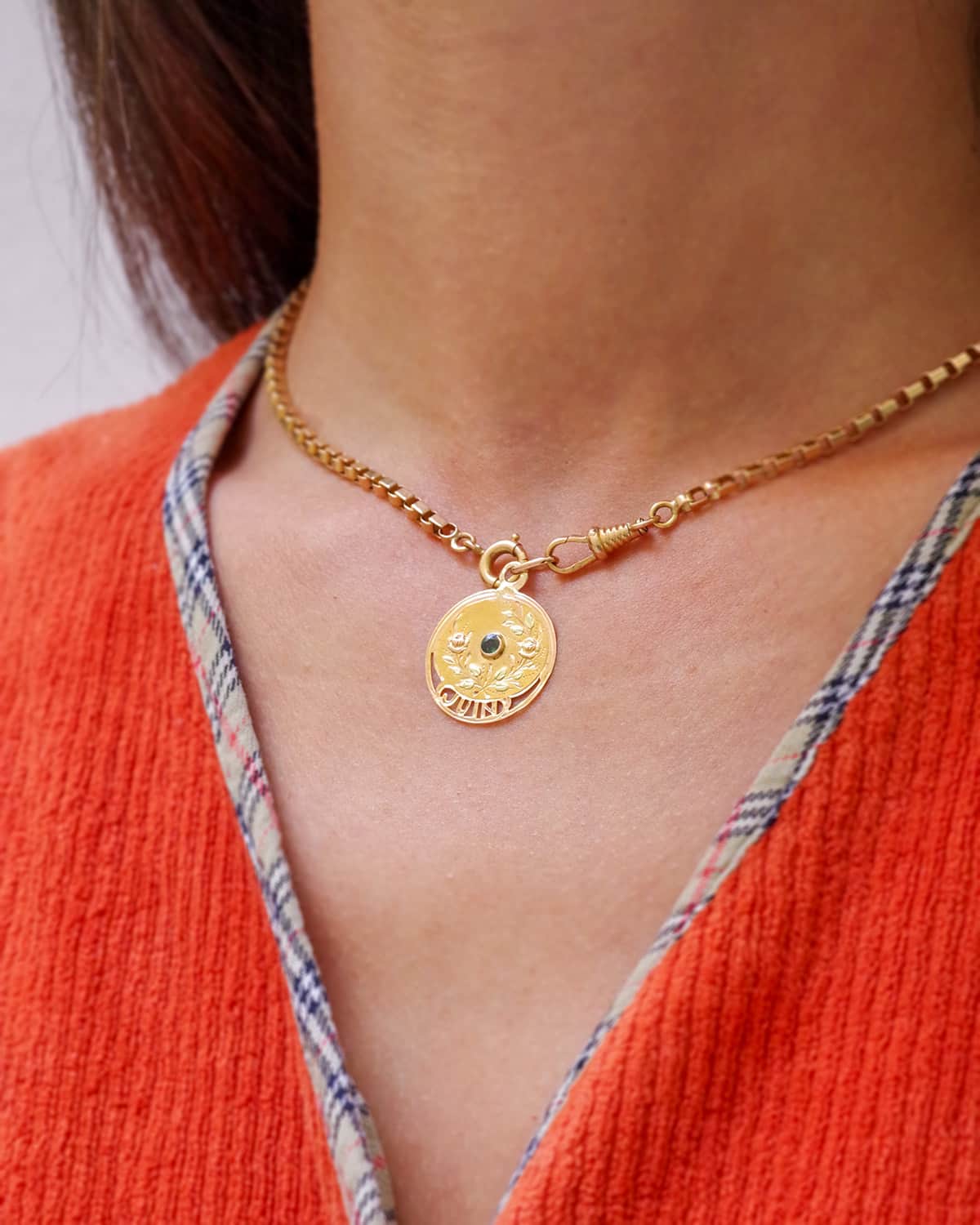 June month gold pendant