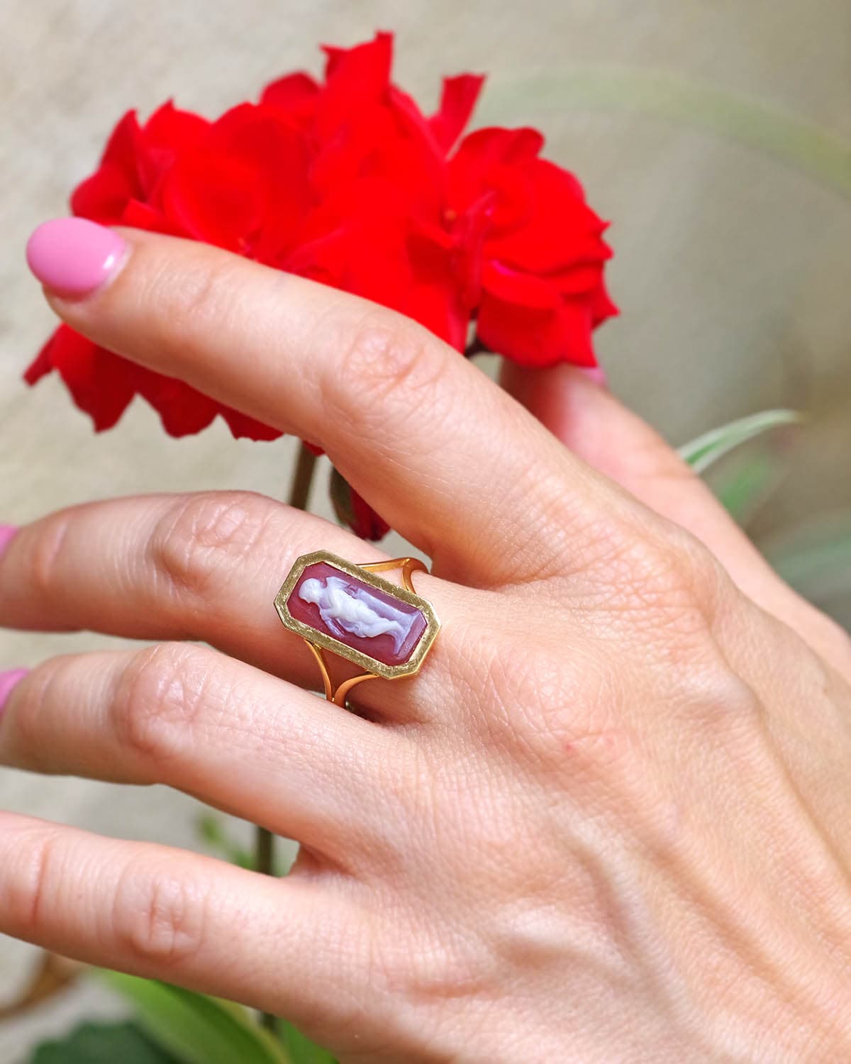 Bague camée Eros
