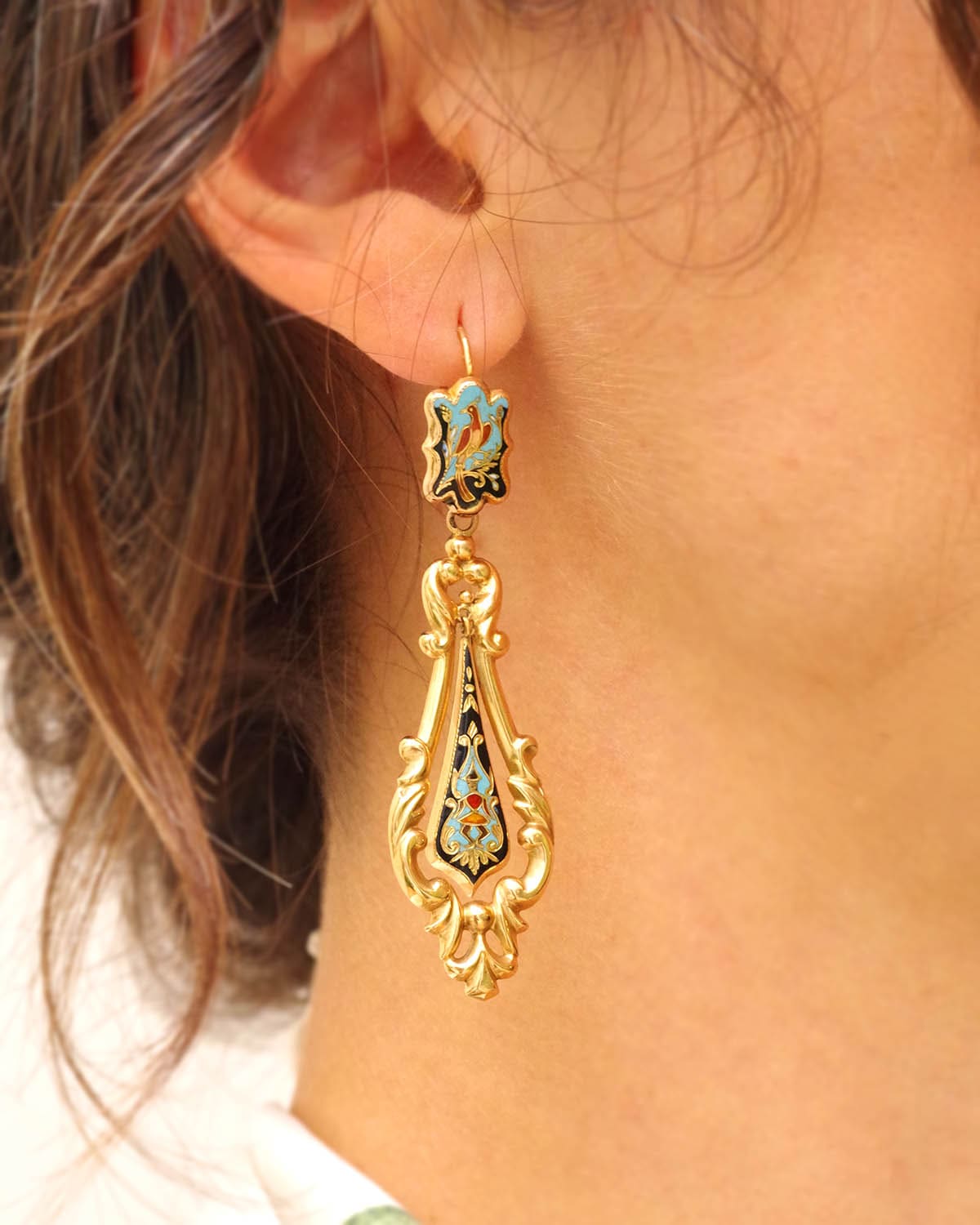 Boucles d'oreilles longues Louis-Philippe