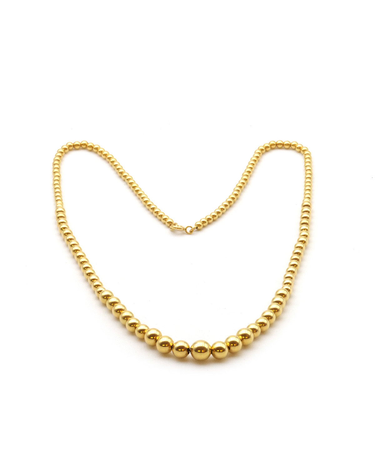 Gold beads necklace
