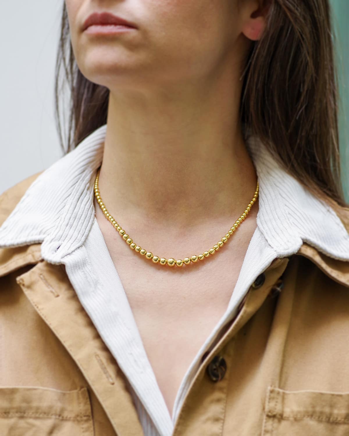 Vintage Gold beads necklace