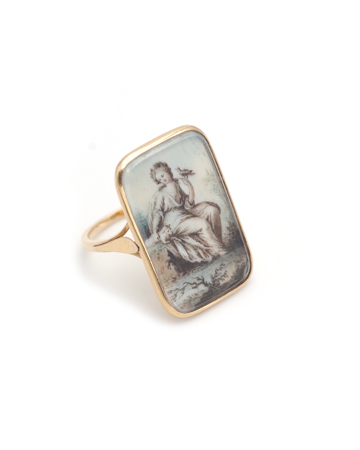 Antique miniature french ring in gold