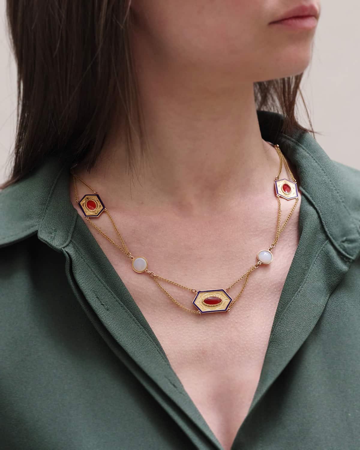 Drapery necklace French first Empire