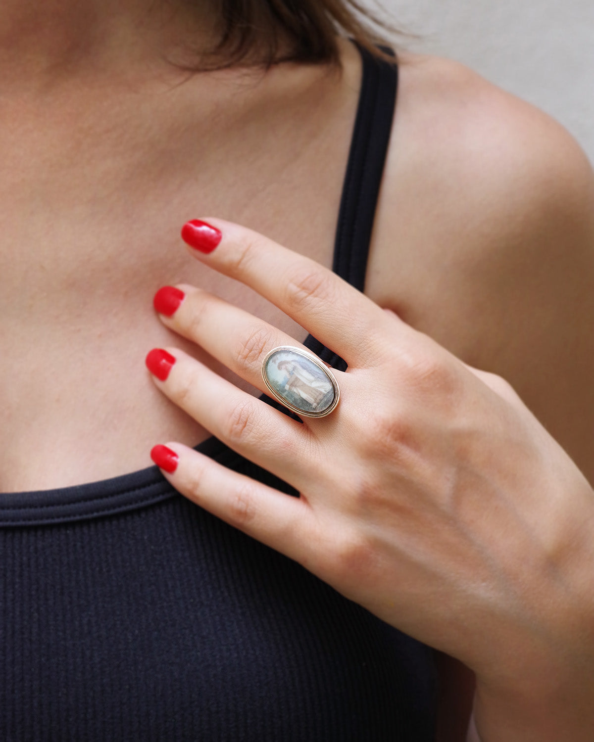 Georgian mourning ring in gold