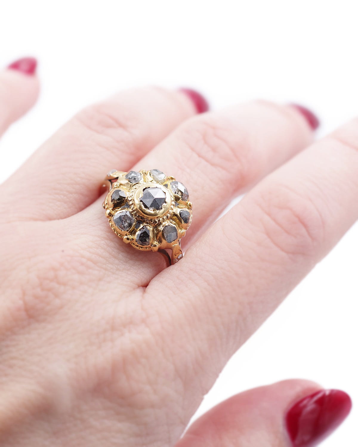 diamond iberian ring in gold