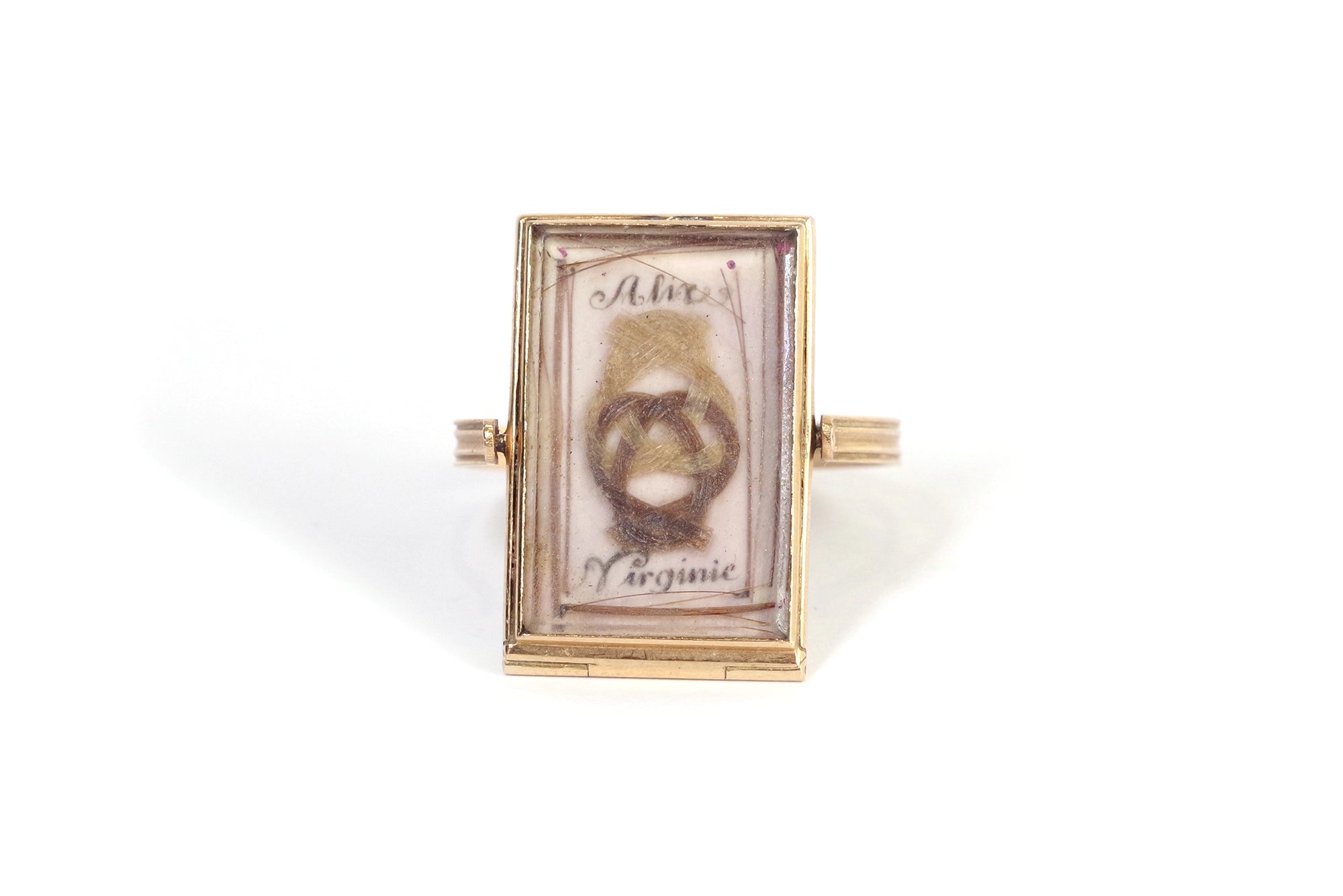 Antique gold swivel ring