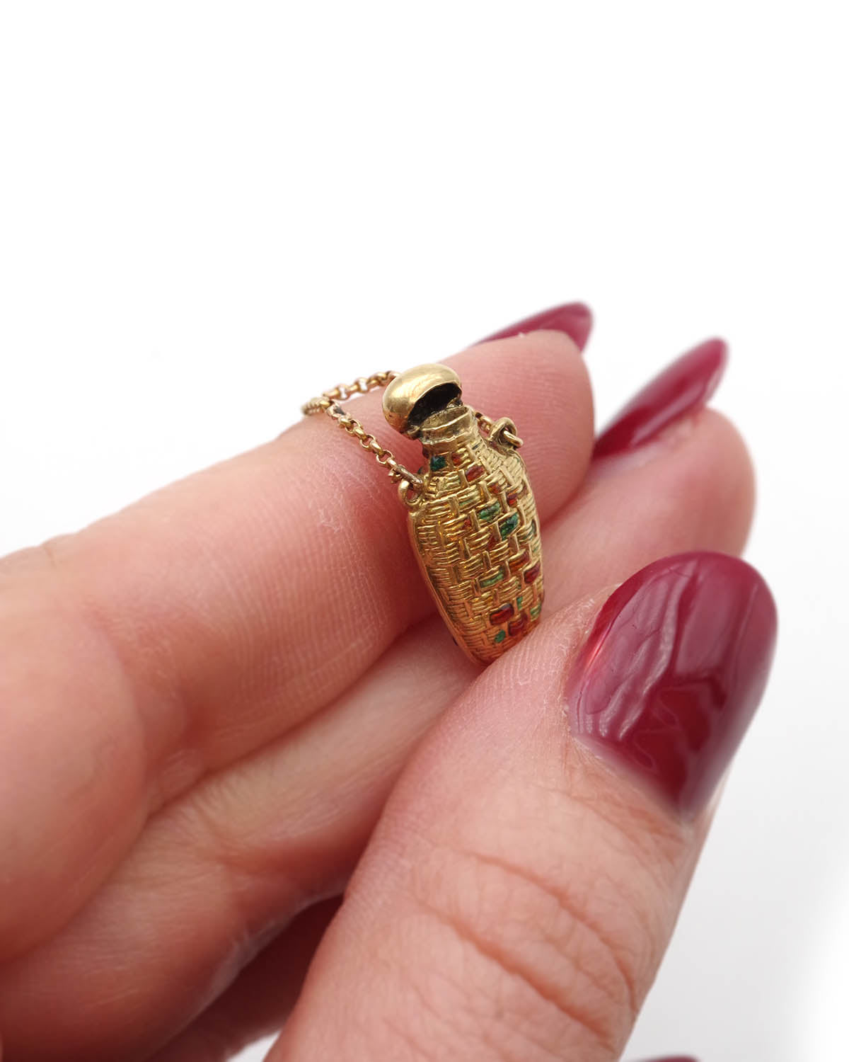 Antique perfume bottle pendant