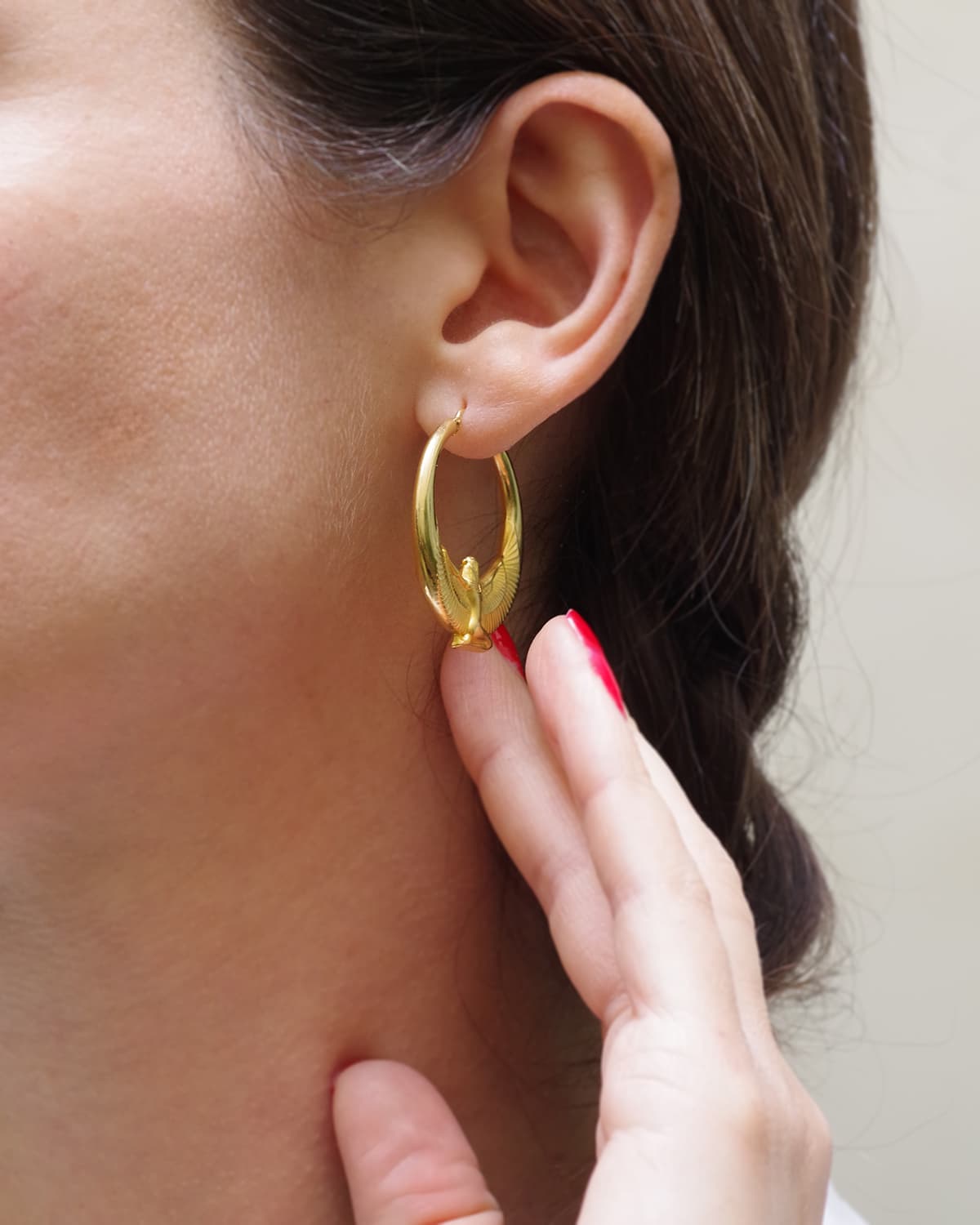 Edwardian gold hoop earrings