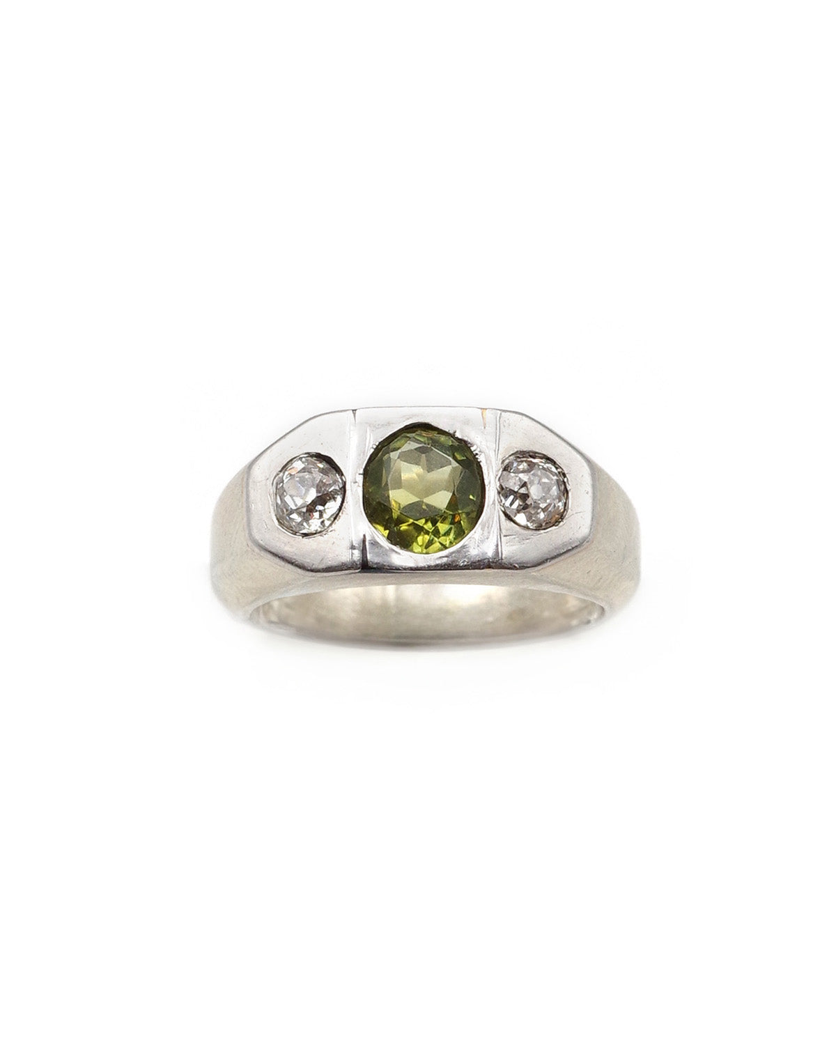 chevaliere tourmaline diamants en or