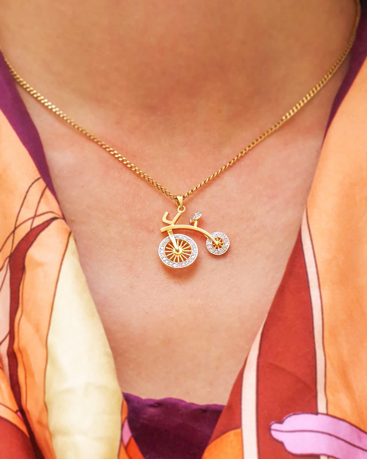 Vintage bike pendant