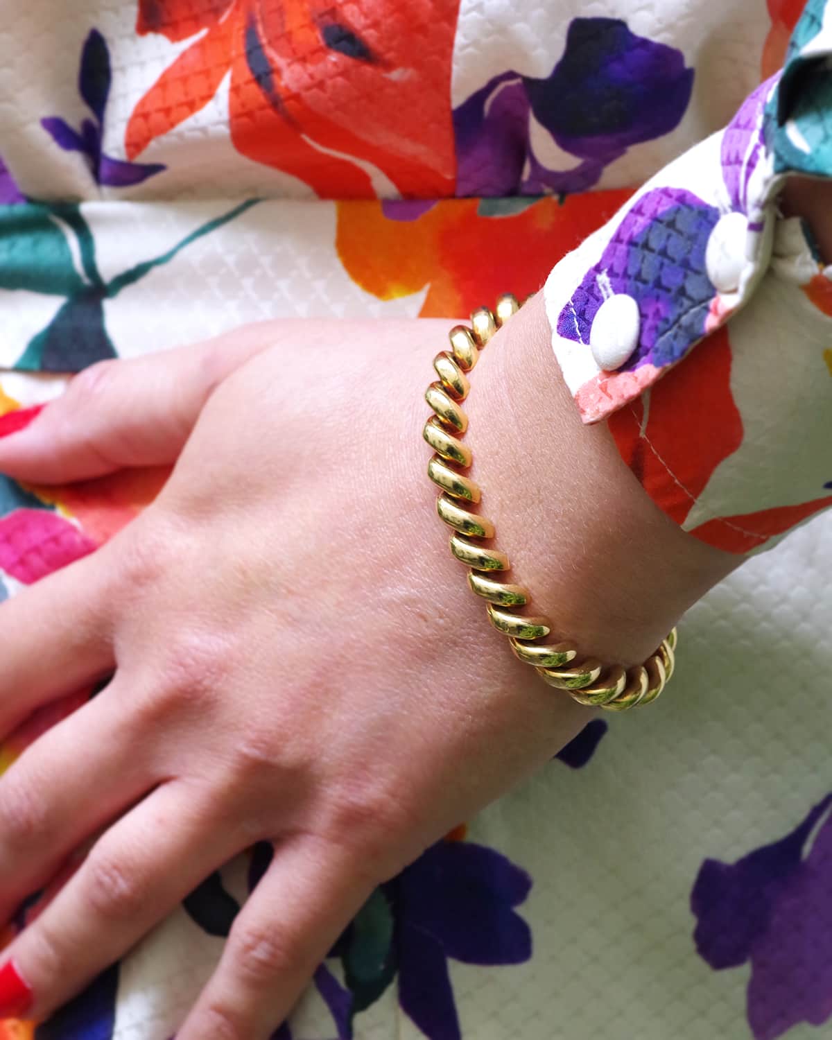 Bracelet macaroni en or