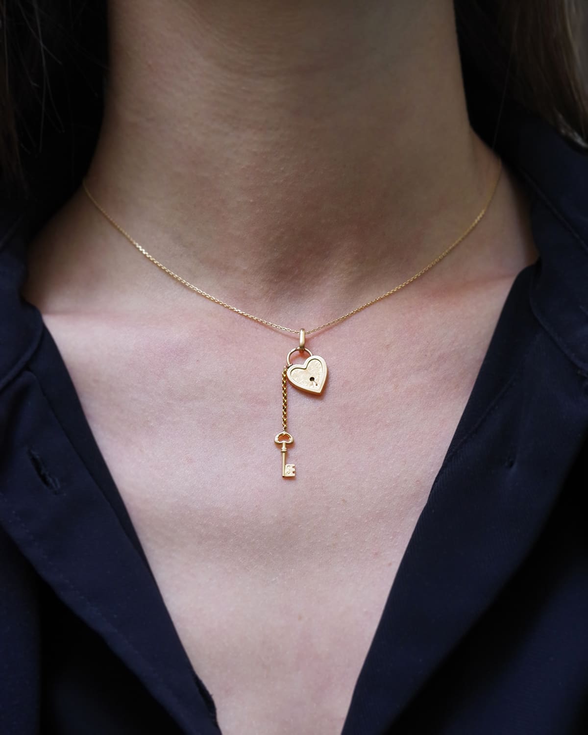 Pendentif cœur cadenas