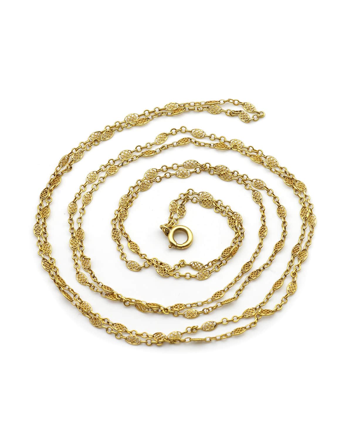 Sautoir filigrané en or