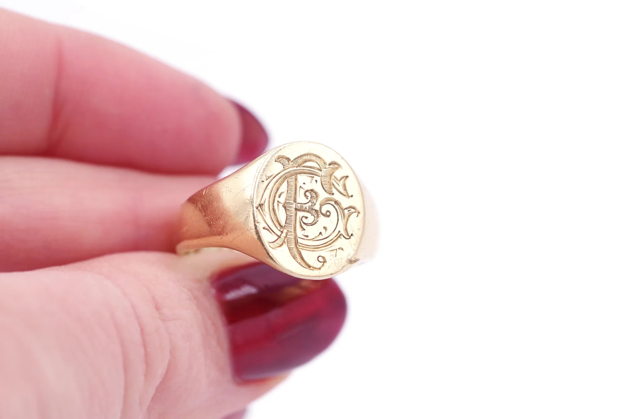 Gold GF signet ring