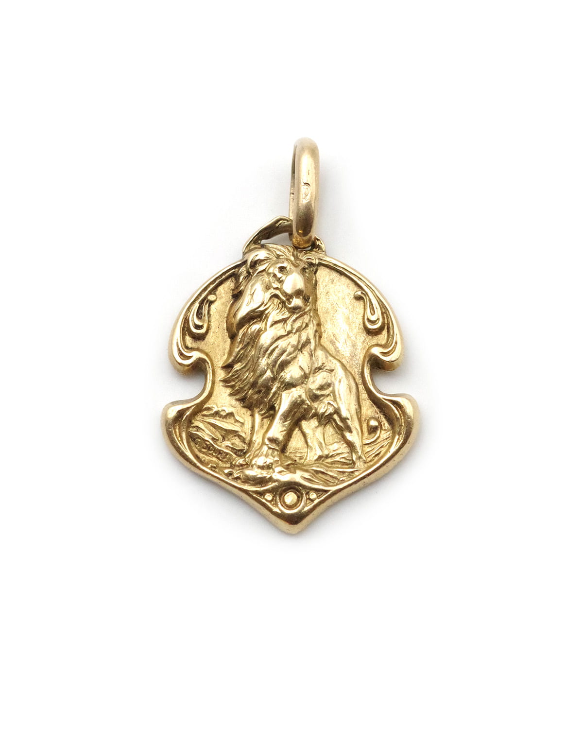 Pendentif médaille lion Soury