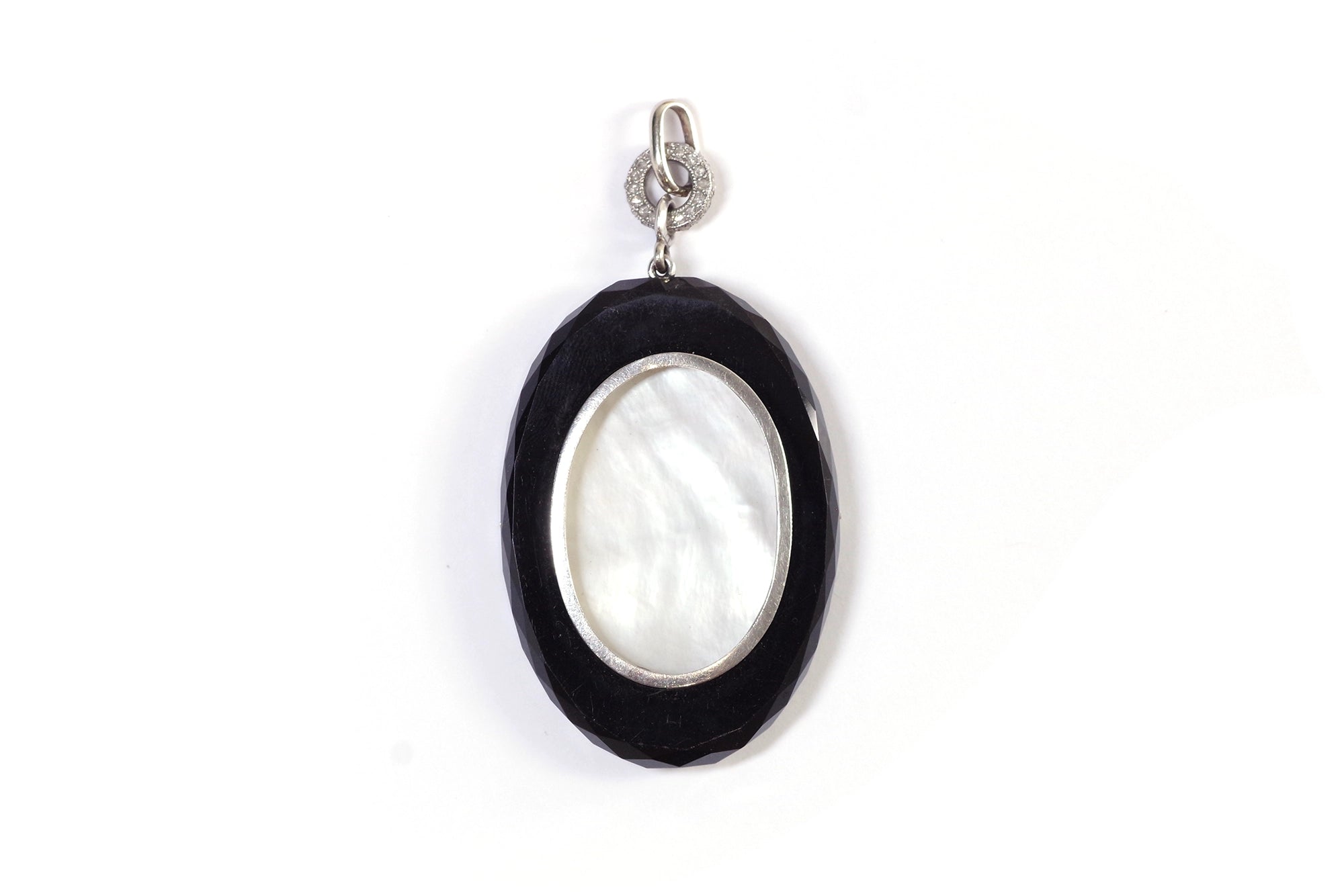 Antique art deco onyx pendant