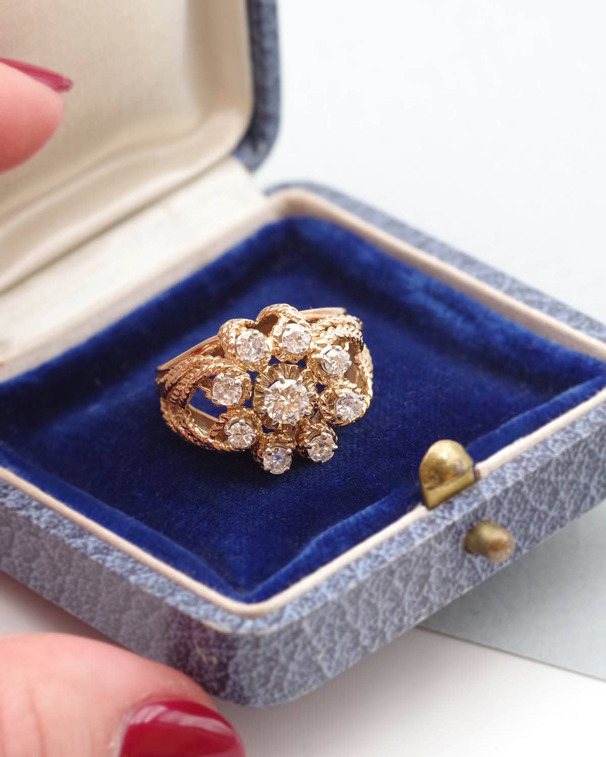 bague cordage diamants en or
