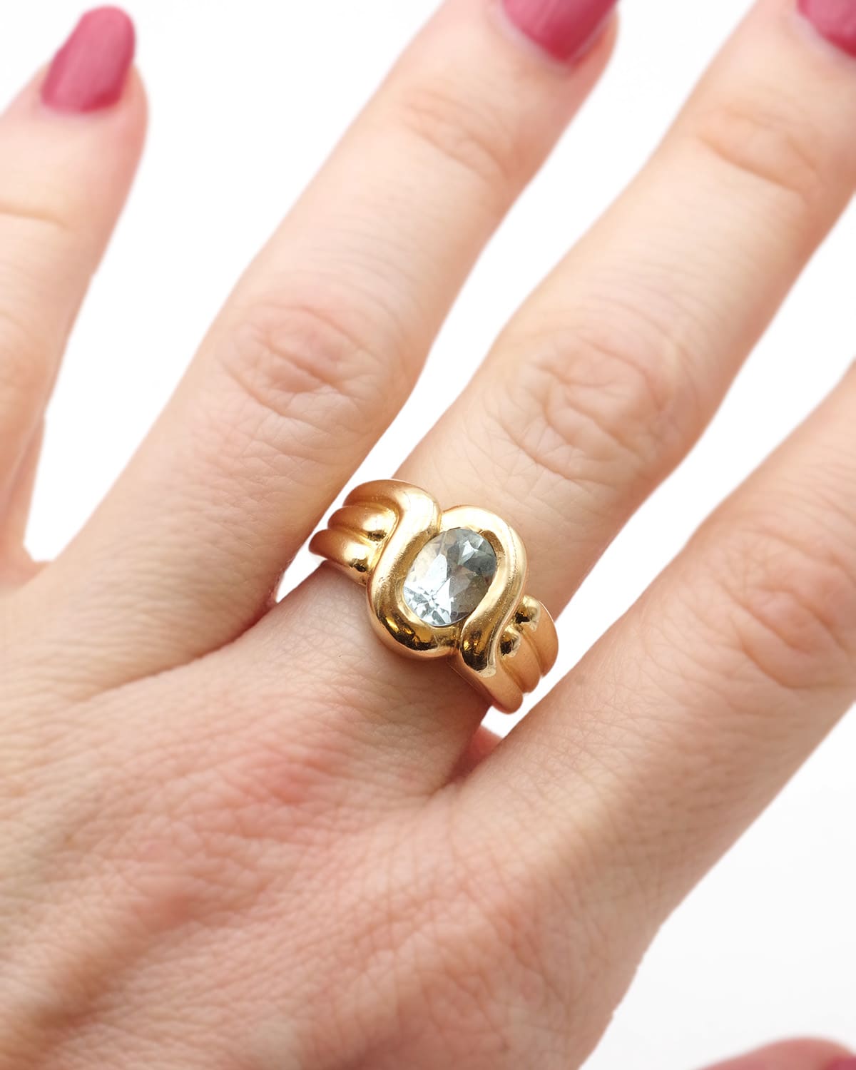 Bague topaze en or