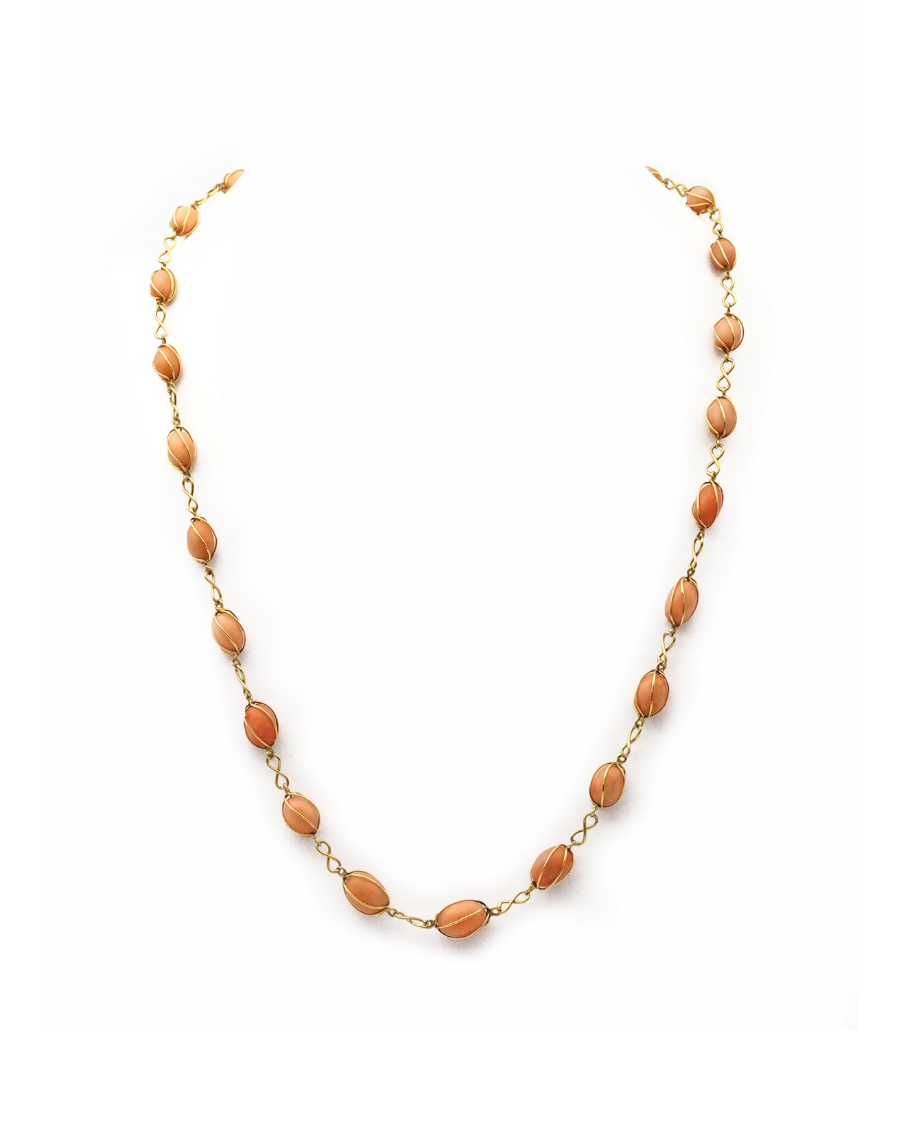 collier corail ancien en or