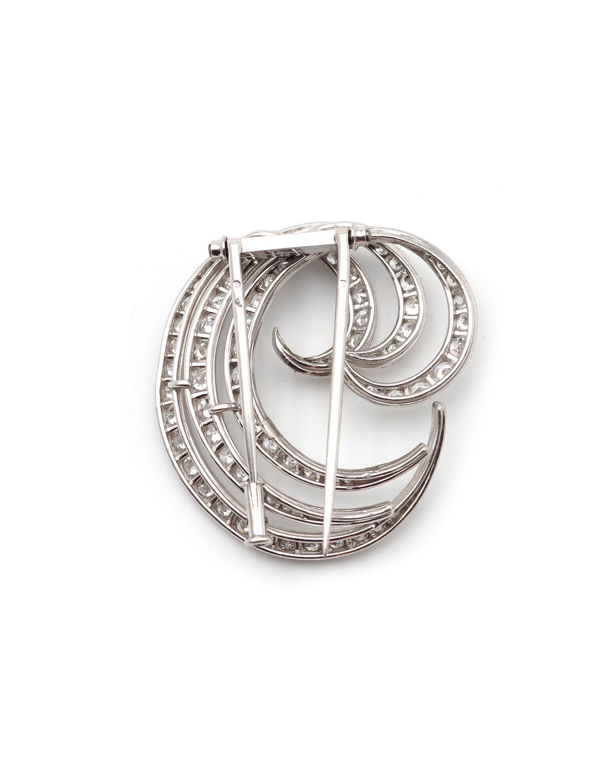 broche vague art deco diamants