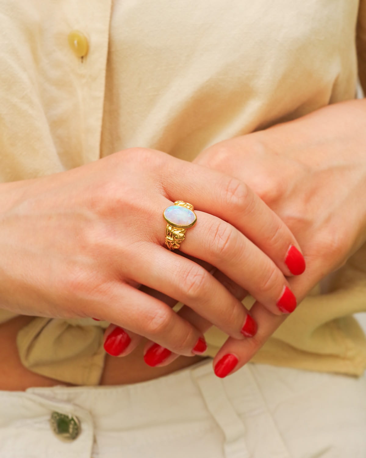 Bague opale iris