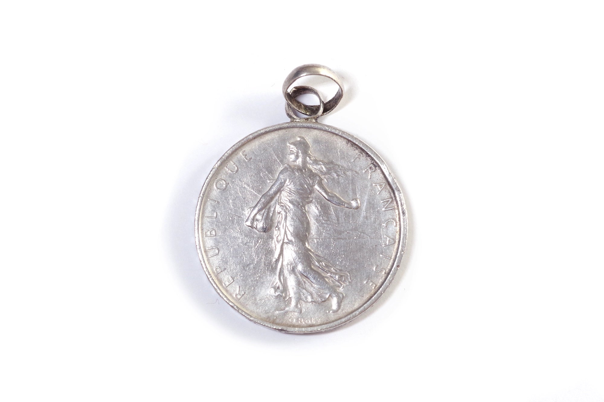 Silver osaka baseball pendant