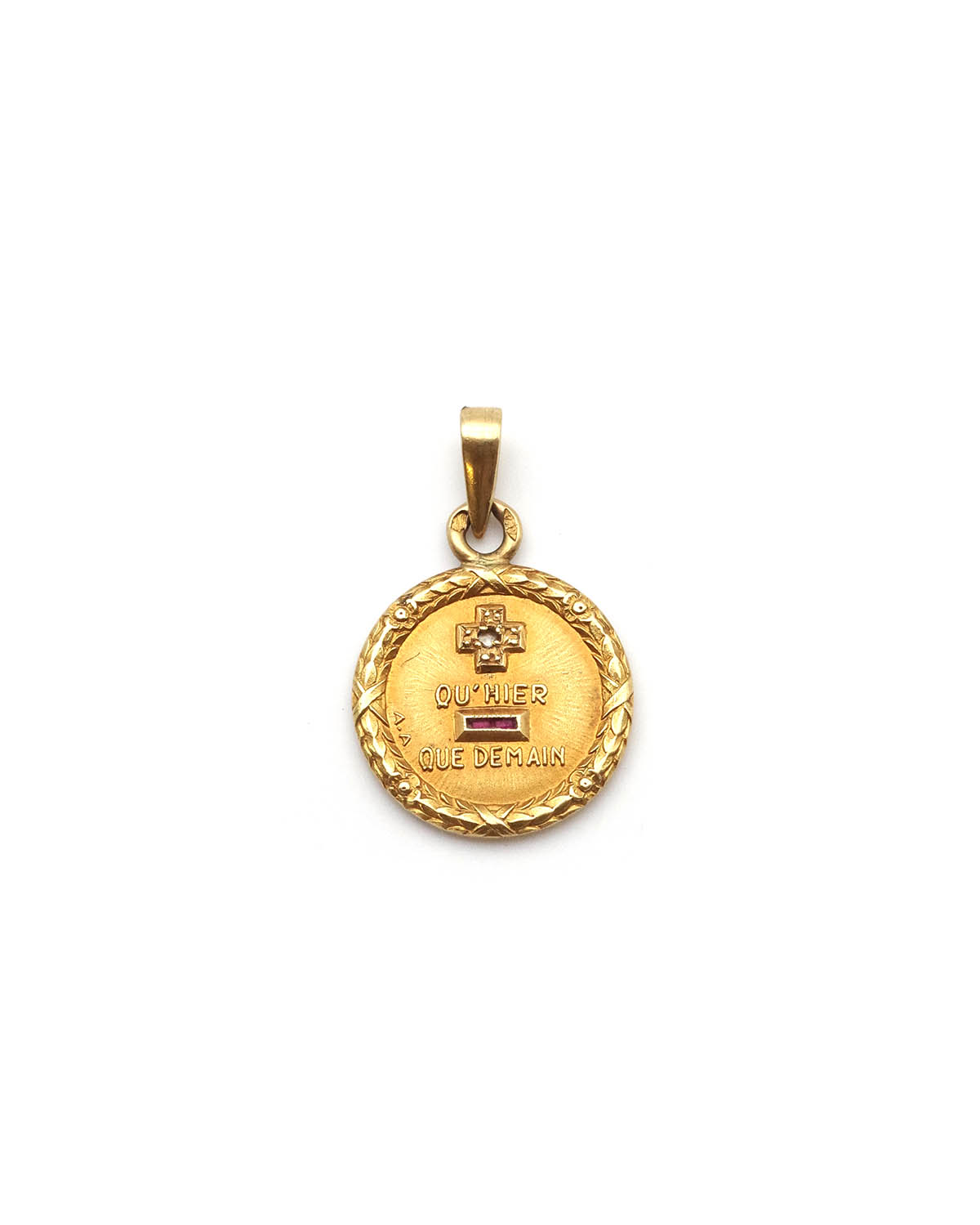 Antique love medal pendant