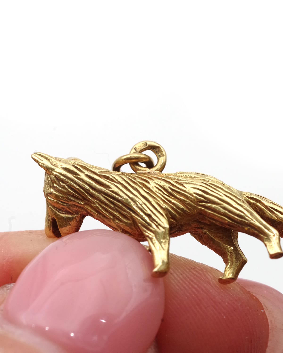 Edwardian fox gold pendant