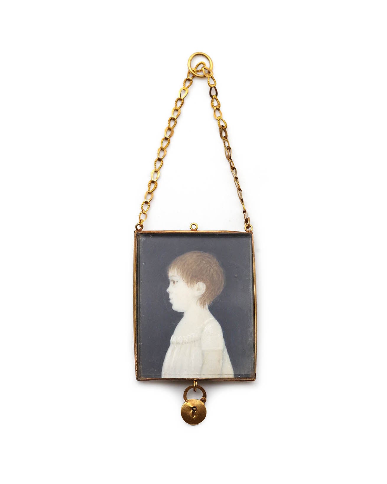 French souvenir locket pendant