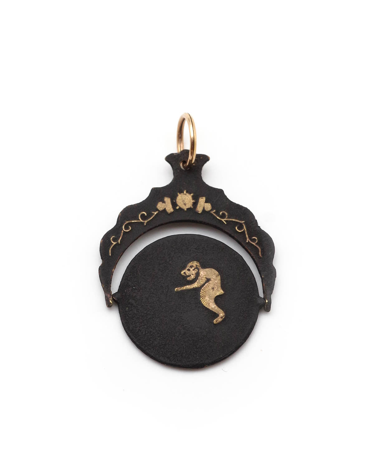 Japanese Shakudo Thaumatrope Pendant