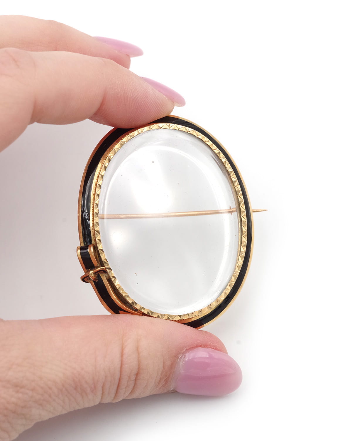 Victorian souvenir locket brooch