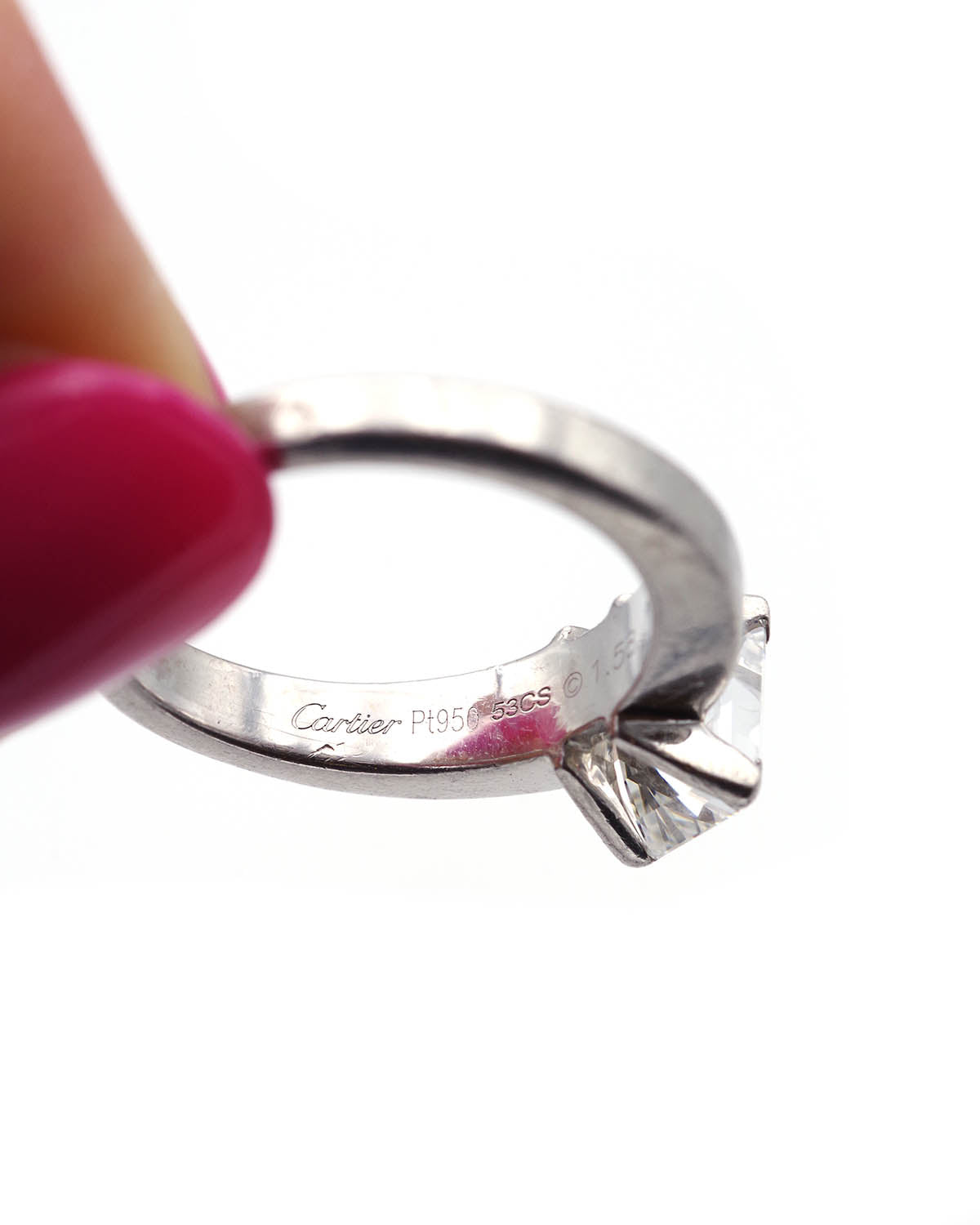 Bague Cartier authentique en platine