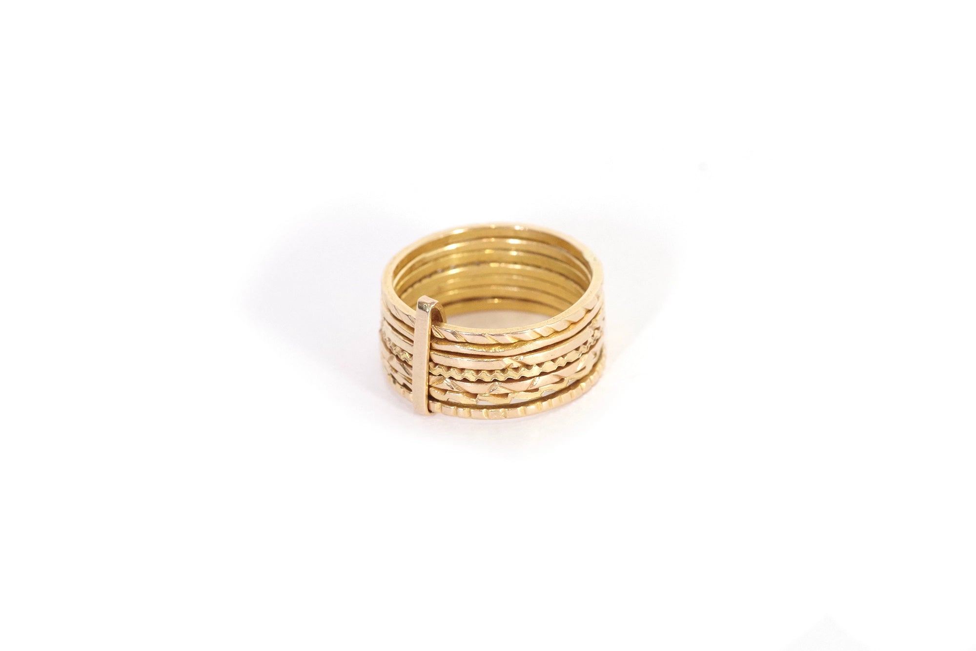 Bague vintage semainier en or