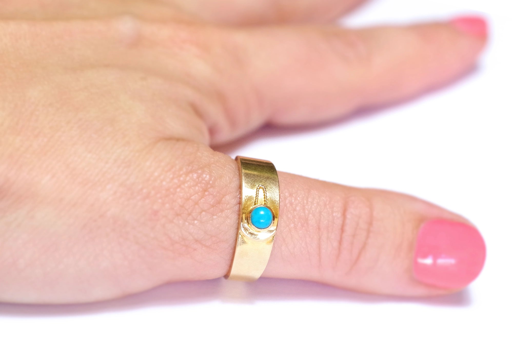 Bague homme turquoise